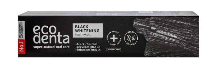 3 ECODENTA Super Natural Organic Black Whitening Charcoal & Teavigo Toothpaste