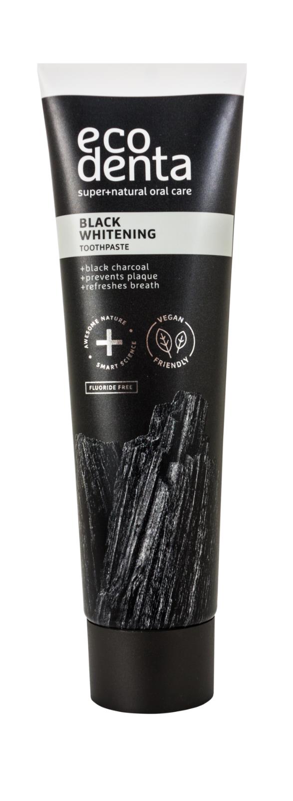 3 ECODENTA Super Natural Organic Black Whitening Charcoal & Teavigo Toothpaste
