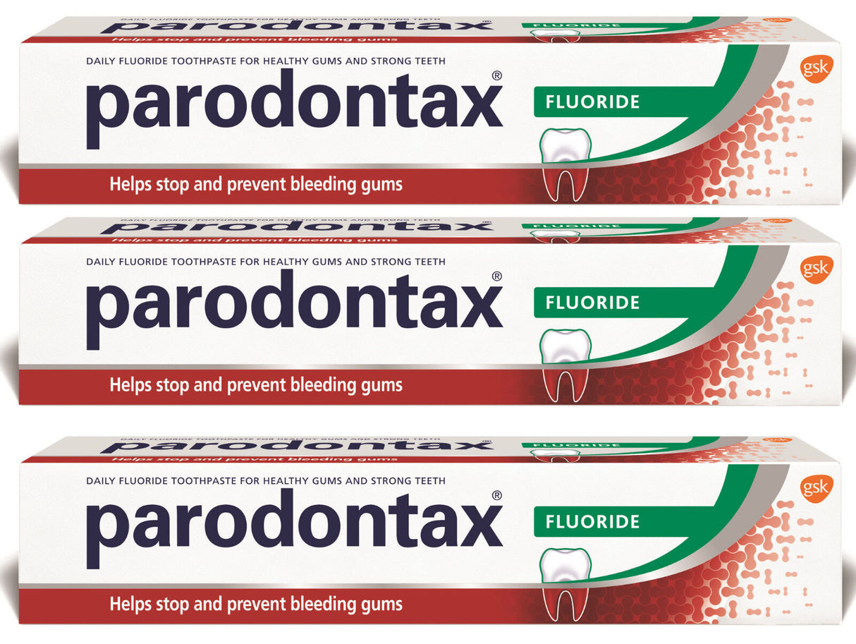 3 PARODONTAX FLUORIDE Daily Toothpaste for Healthy Gums & Strong Teeth 75ml