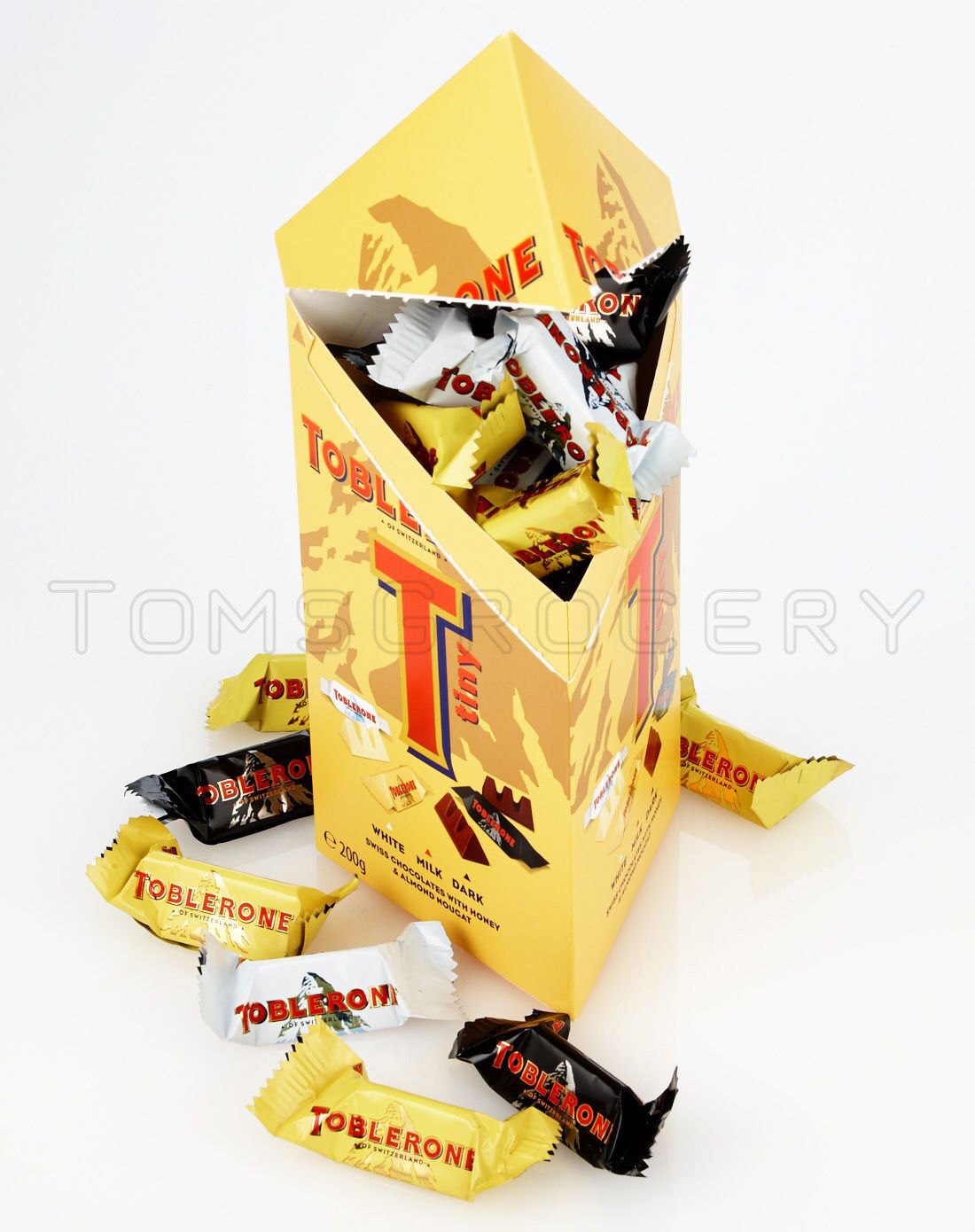 TOBLERONE Tiny Bites White, Milk & Dark Chocolate Assorted Box 200g 7oz