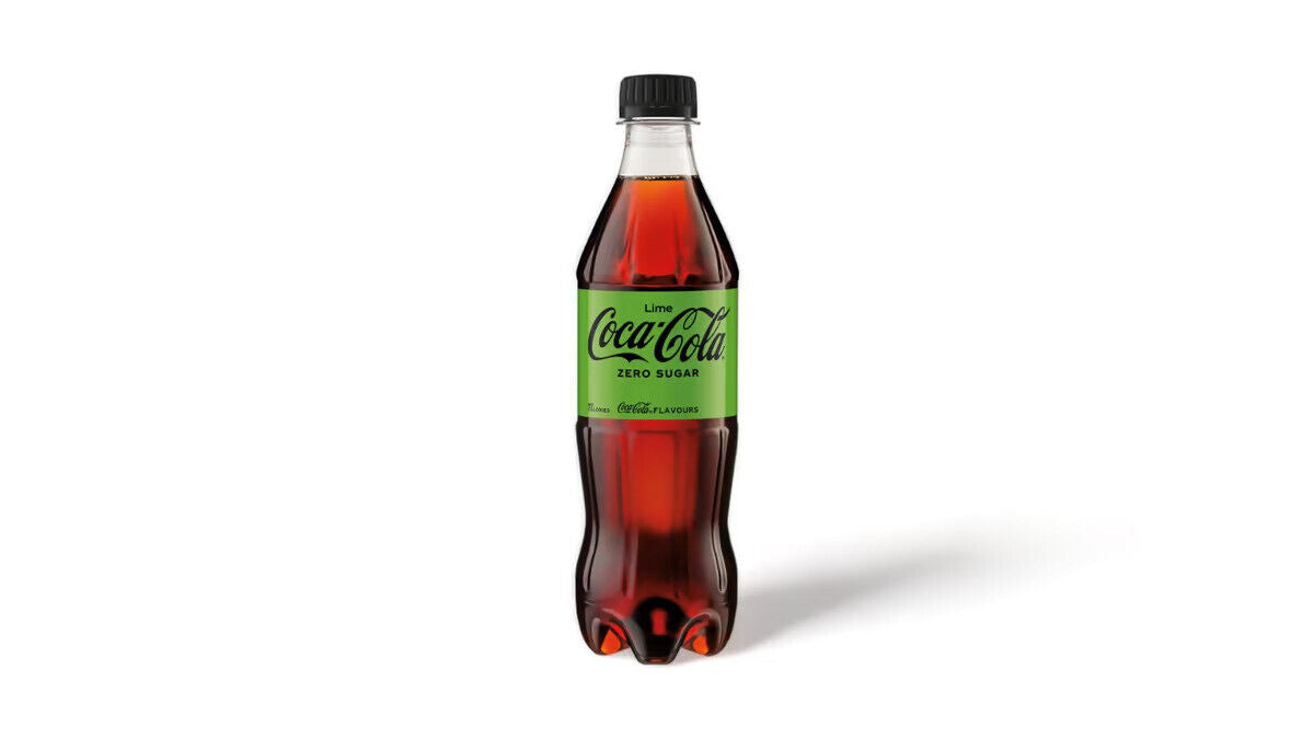 COCA COLA LIME Zero Sugar Soft Drink Lemonade Soda Bottles 500ml 16.9 fl oz