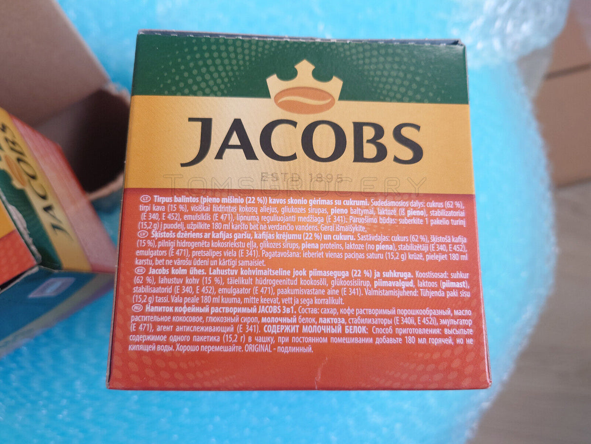 JACOBS ORIGINAL 3IN1 Instant Coffee 20 Sticks Box 252g 8.88oz