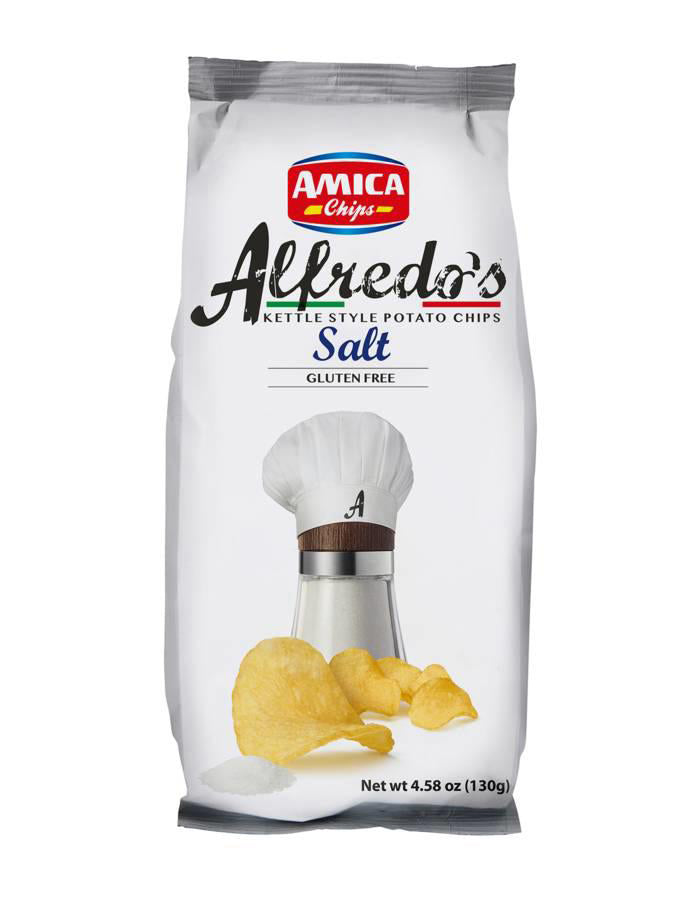 AMICA Alfredos Salted Kettle Style Potato Chips 130g 4.5oz