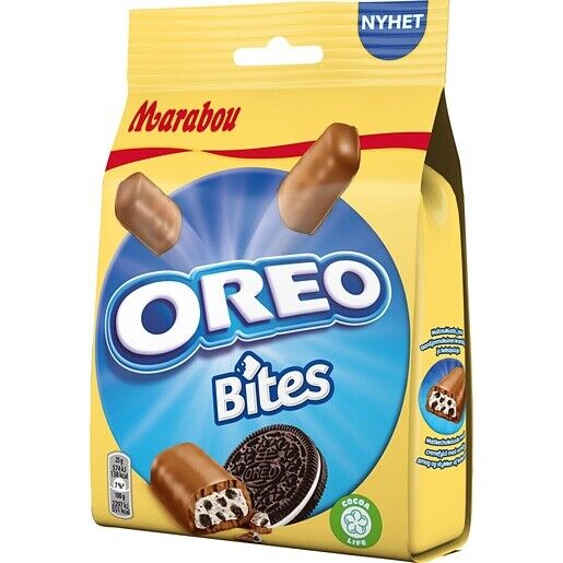 2 MARABOU OREO & DAIM Chocolate Bites with Crisps Party Sweets Bags 140g