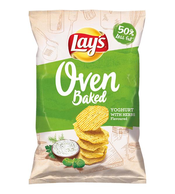 LAYS BUNDLE Oven Baked Potato Chips Variety Herbs Mushroom Flavors 4x 110g 3.8oz