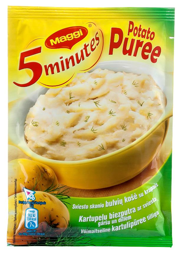 12 MAGGI Instant Potato Puree with Dill Mashed Potato Meal Preparation Sachets