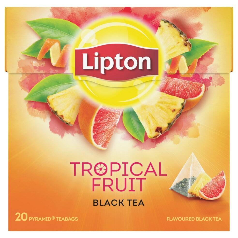 6 LIPTON Tropical Fruit Flavor Tea Boxes Silk Pyramid Bags (120 servings)