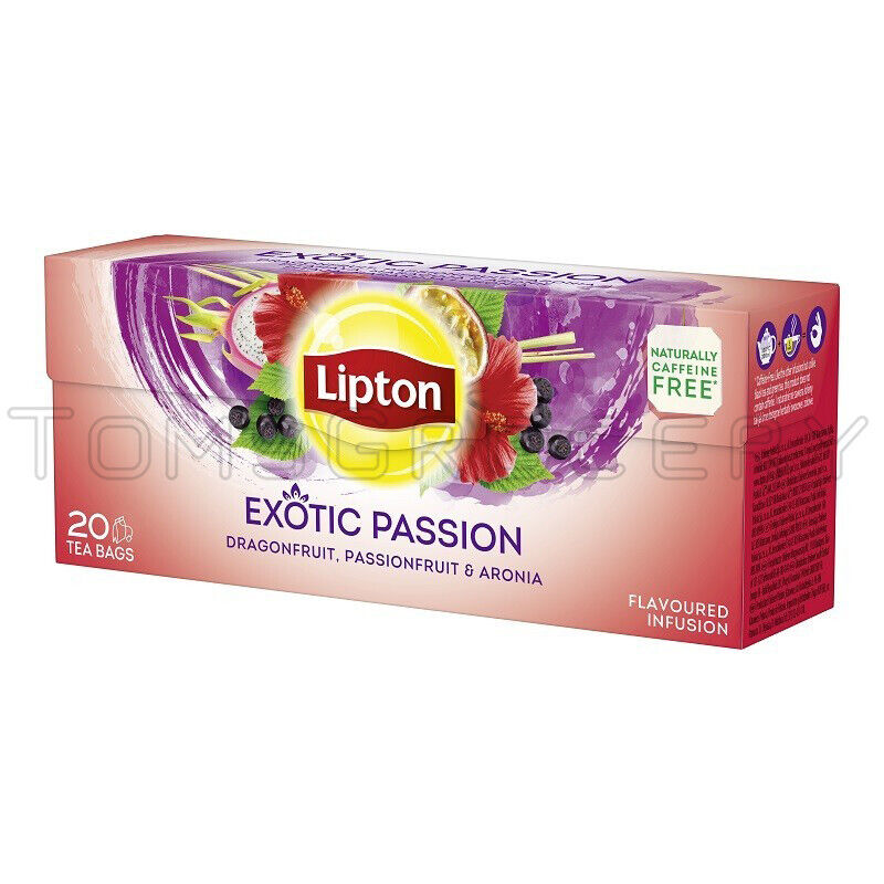 12 x LIPTON Exotic Passion Dragonfruit Passionfruit & Aronia Flavor Tea Boxes