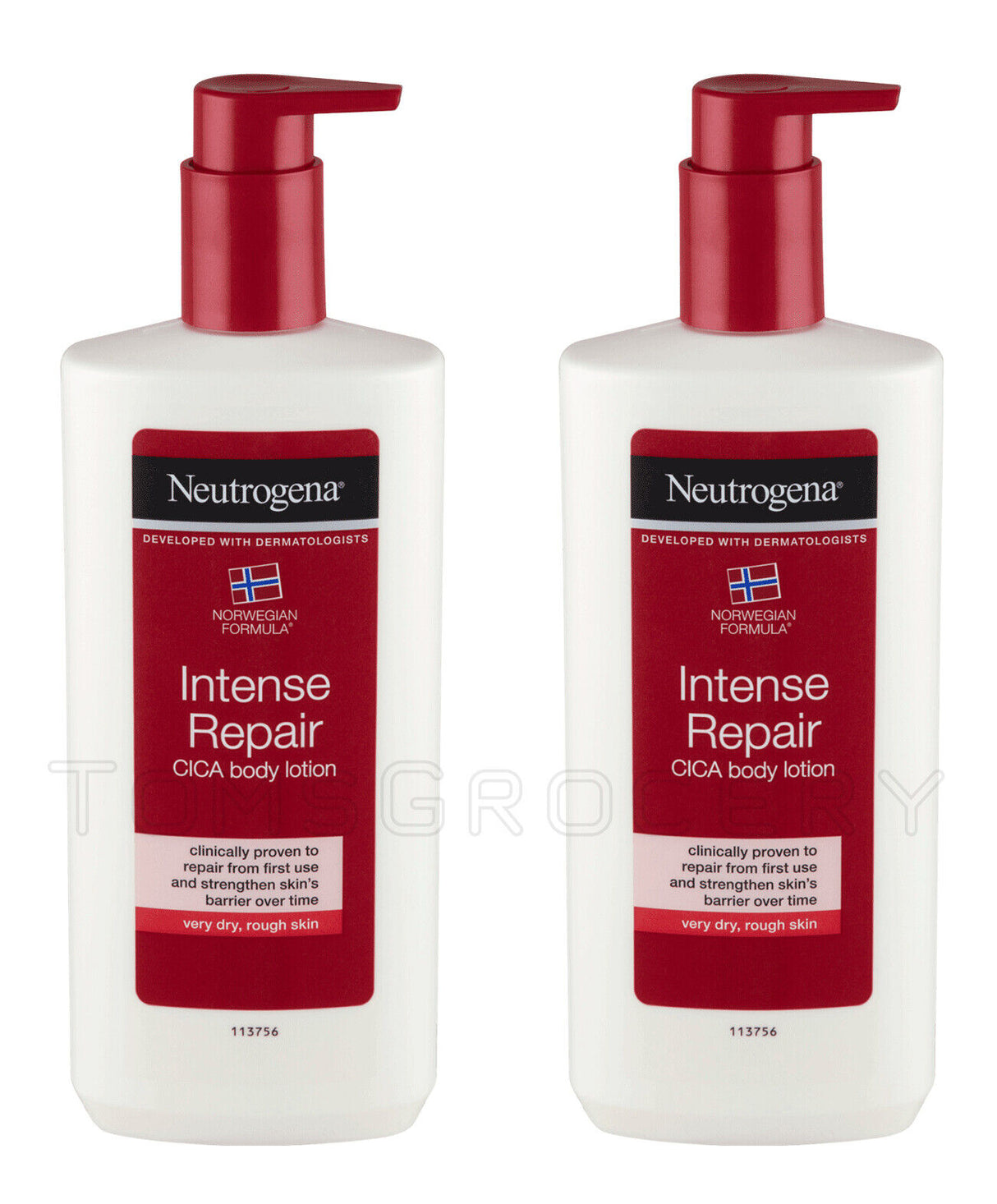 2 NEUTROGENA INTENSE REPAIR Body Lotion For Very Dry Rough Skin 400ml