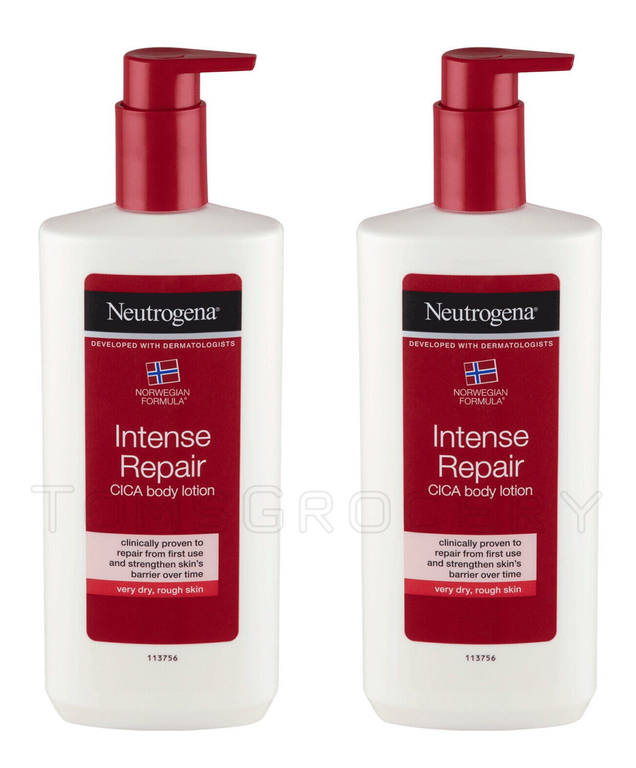 2 NEUTROGENA INTENSE REPAIR Body Lotion For Very Dry Rough Skin 400ml