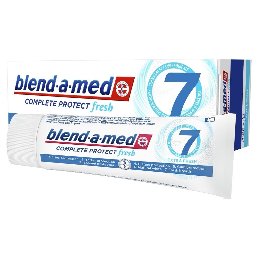 4 BLEND-A-MED Complete Protect Extra Fresh 7 German Daily Toothpaste 75ml