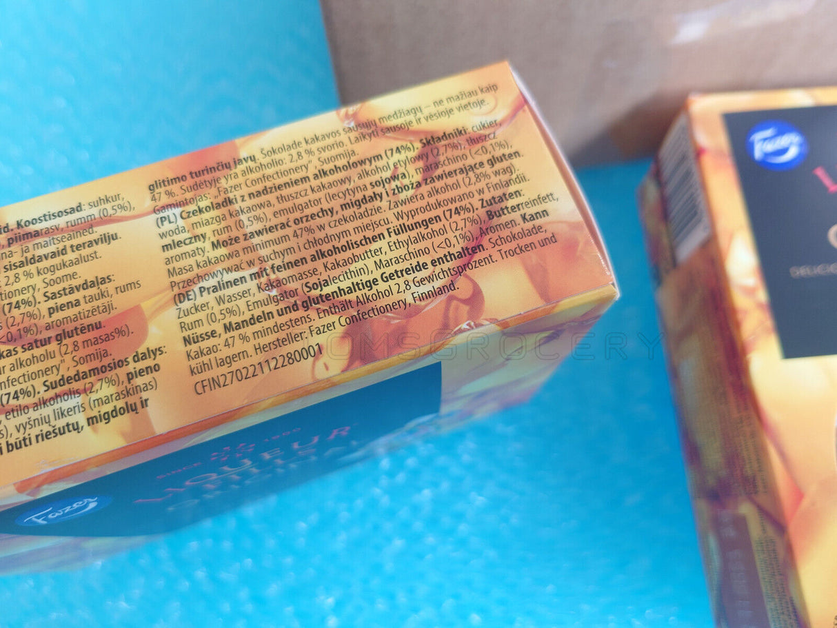 2 FAZER LIQUEUR FILLS Rum Punch Cherry Brandy Filled Chocolate Sweets 150g 5.3oz