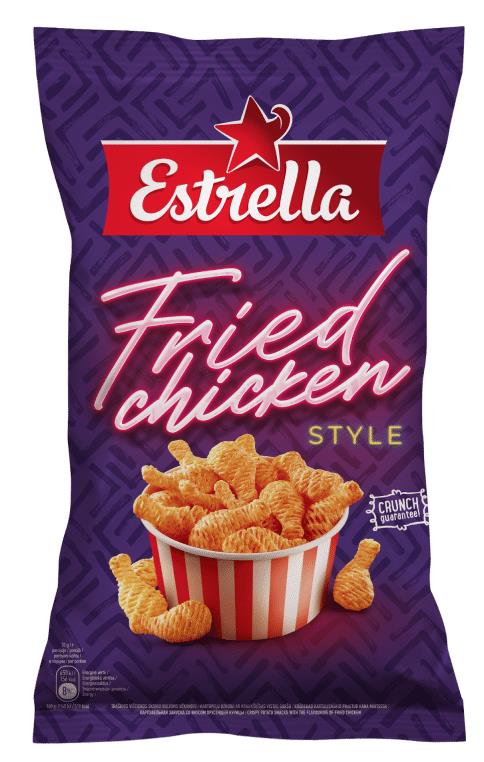 5 x ESTRELLA Fried Chicken Flavor Potato Chips Snacks Crisps 110g 3.9oz