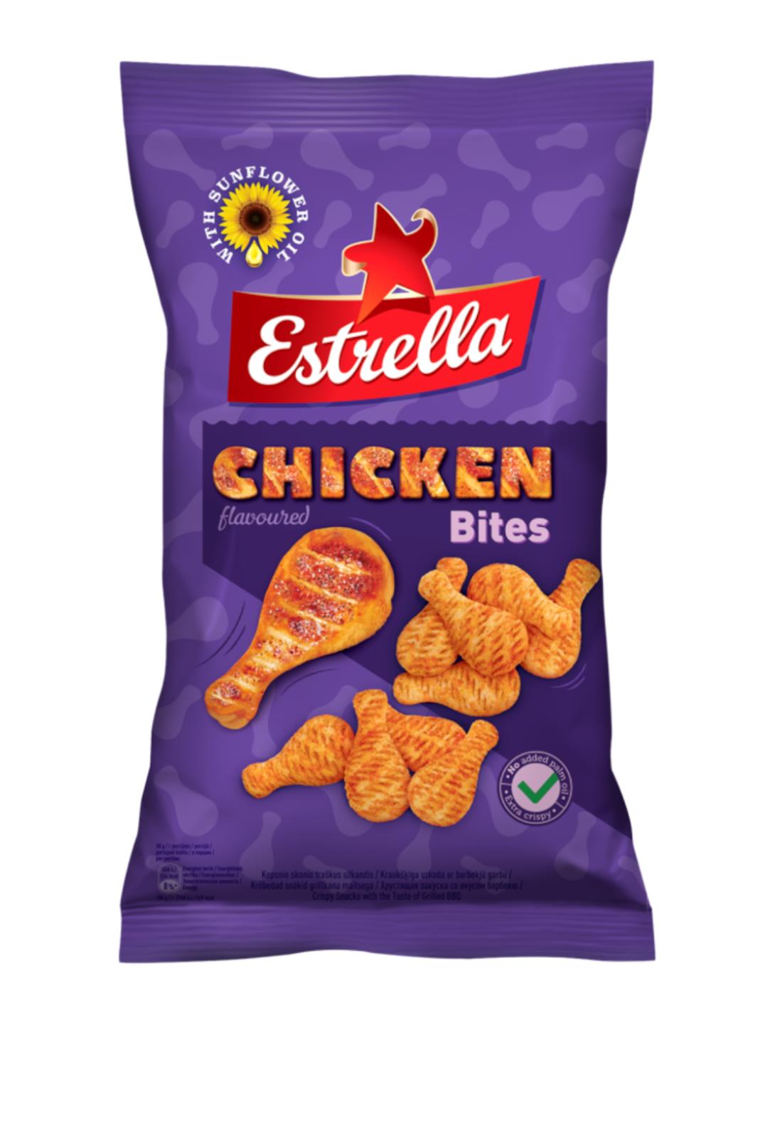 5 x ESTRELLA Fried Chicken Flavor Potato Chips Snacks Crisps 110g 3.9oz