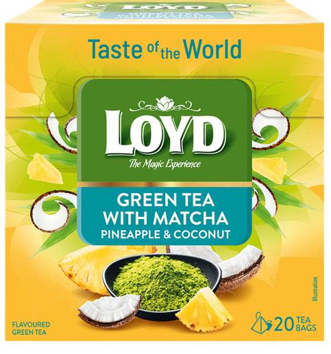 4 x LOYD Green Tea With Matcha Pineapple & Coconut Flavor (80 servings)