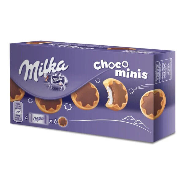 4 MILKA CHOCO MINI STARS Cookies with Milk Chocolate Sweets Snacks 150g 5.3oz