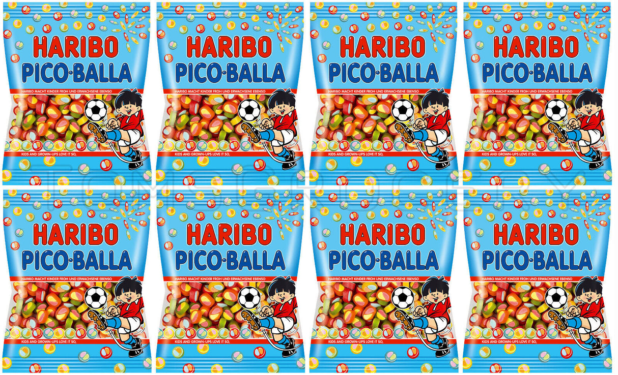 8 HARIBO PICO BALLA Gummies German Sweets Candy Treats 160g 5.6oz