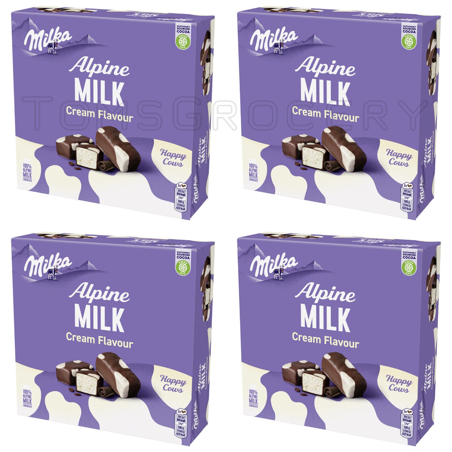 4 x MILKA HAPPY COWS Cream Flavor Soft Chocolate Candies Souffle Sweets 350g