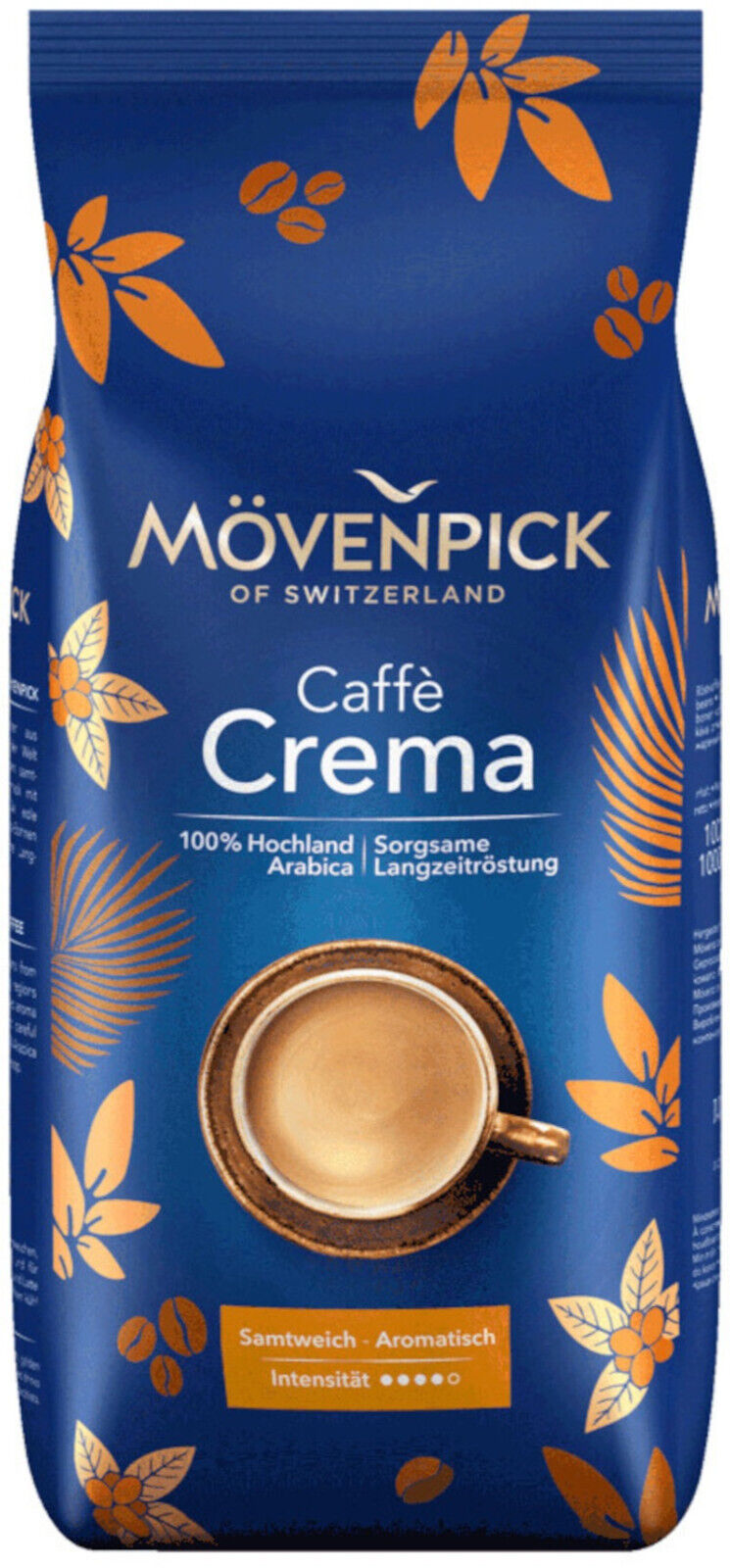 3 x MOVENPICK CAFFE CREMA Intense Premium Swiss Coffee Beans 1 kg 35oz