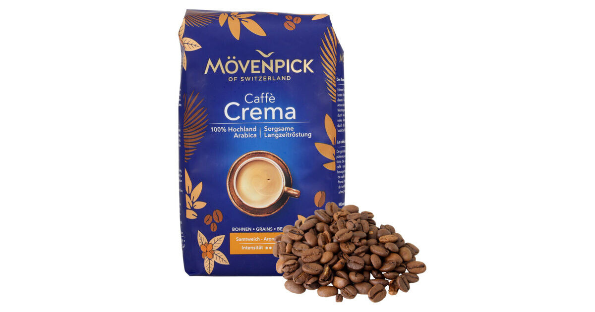 3 x MOVENPICK CAFFE CREMA Intense Premium Swiss Coffee Beans 1 kg 35oz