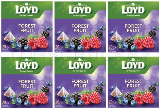 6 x LOYD FOREST FRUIT Flavor Fruit Tea Boxes (120 servings)