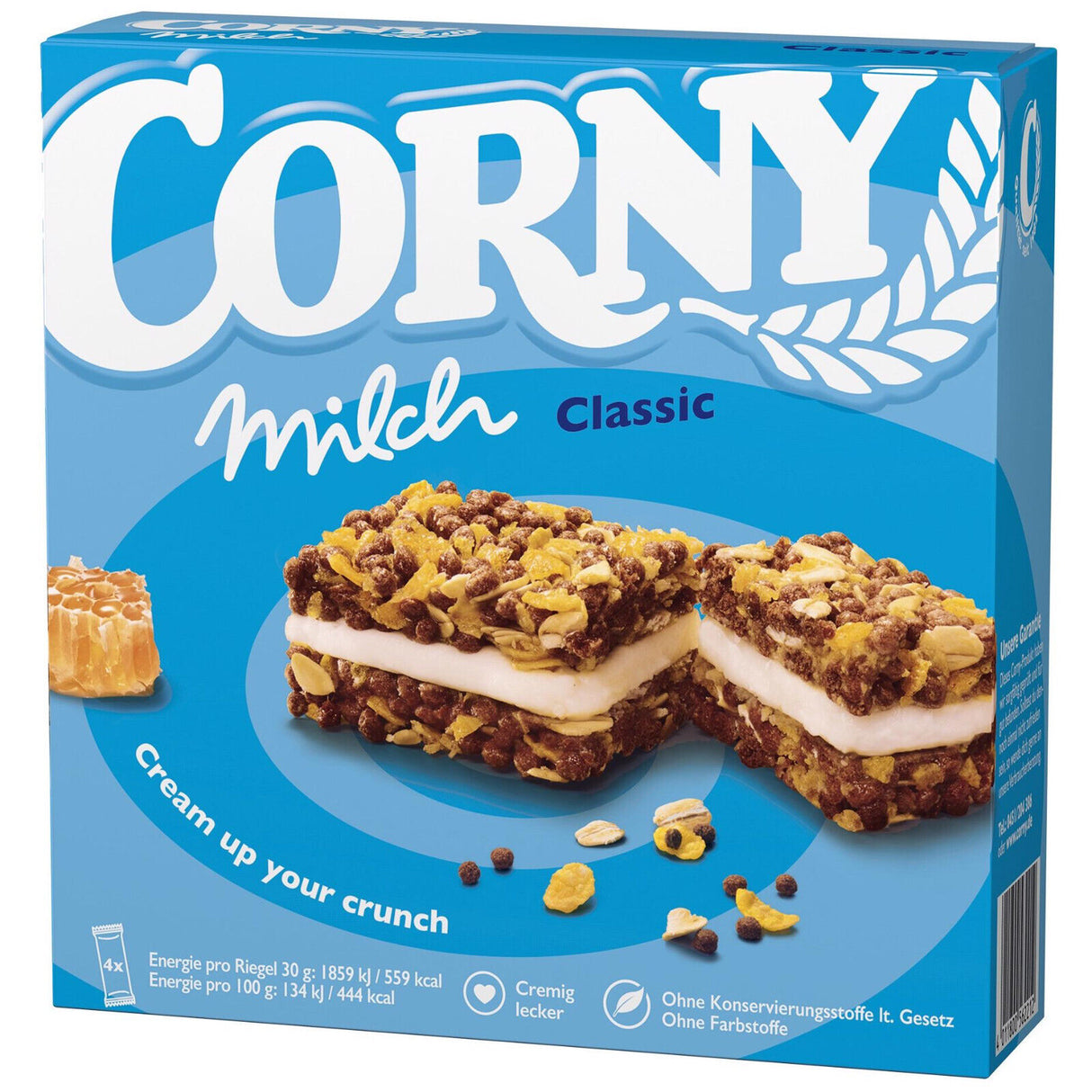 6 x CORNY MILK Classic Flavor Healthy Energy Breakfast Cereal Bar Boxes 120g