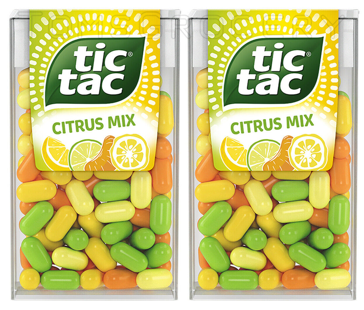 2 x NEW TIC TAC CITRUS MIX Mints Pastilles Lime Orange Mandarin 18g 0.64oz