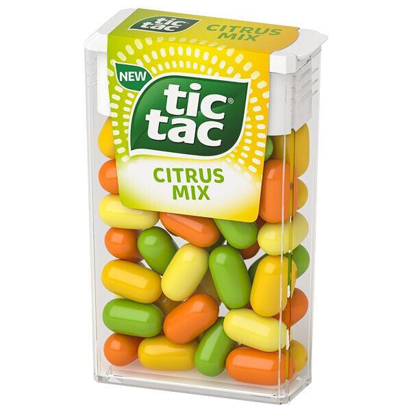12 x NEW TIC TAC CITRUS MIX Mints Pastilles Lime Orange Mandarin 18g 0.64oz