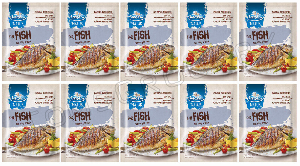 10 x VEGETA NATUR FOR FISH Natural Ingredients Seasoning Spice Mix 20g 0.7oz