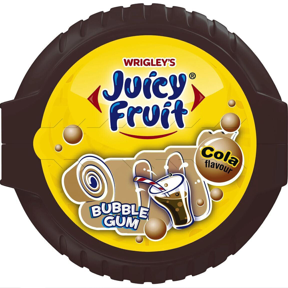 WRIGLEYS JUICY FRUIT COLA Flavor Bubble Gum Roll Party Candy Sweets 56g