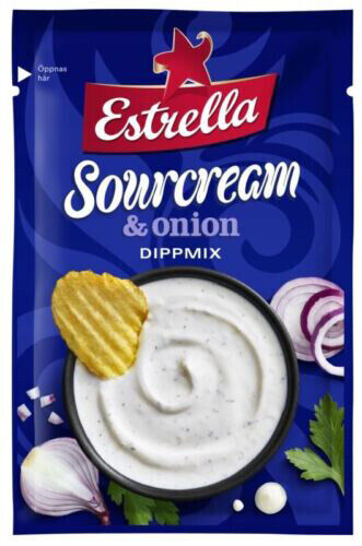 ESTRELLA Sourcream & Onion Flavor Dipmix Dipping Sauce Spice Mix for Potato Chips 10 x 13g