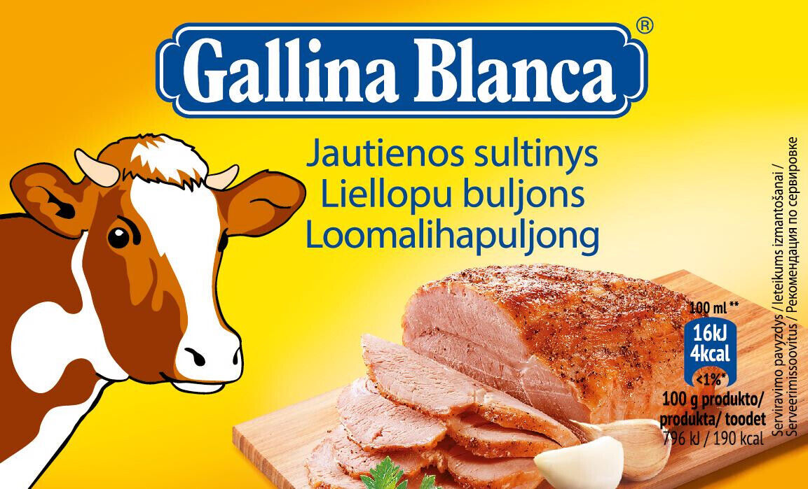 GALLINA BLANCA BEEF Soup Cubes Bouillon Broth 80g 2.8oz