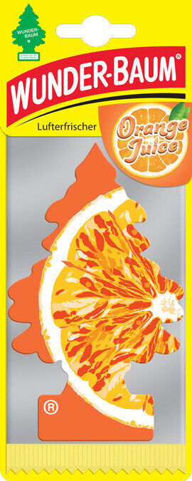 8 WUNDER BAUM ORANGE JUICE Car Scents Hanging Little Trees Air Freshener