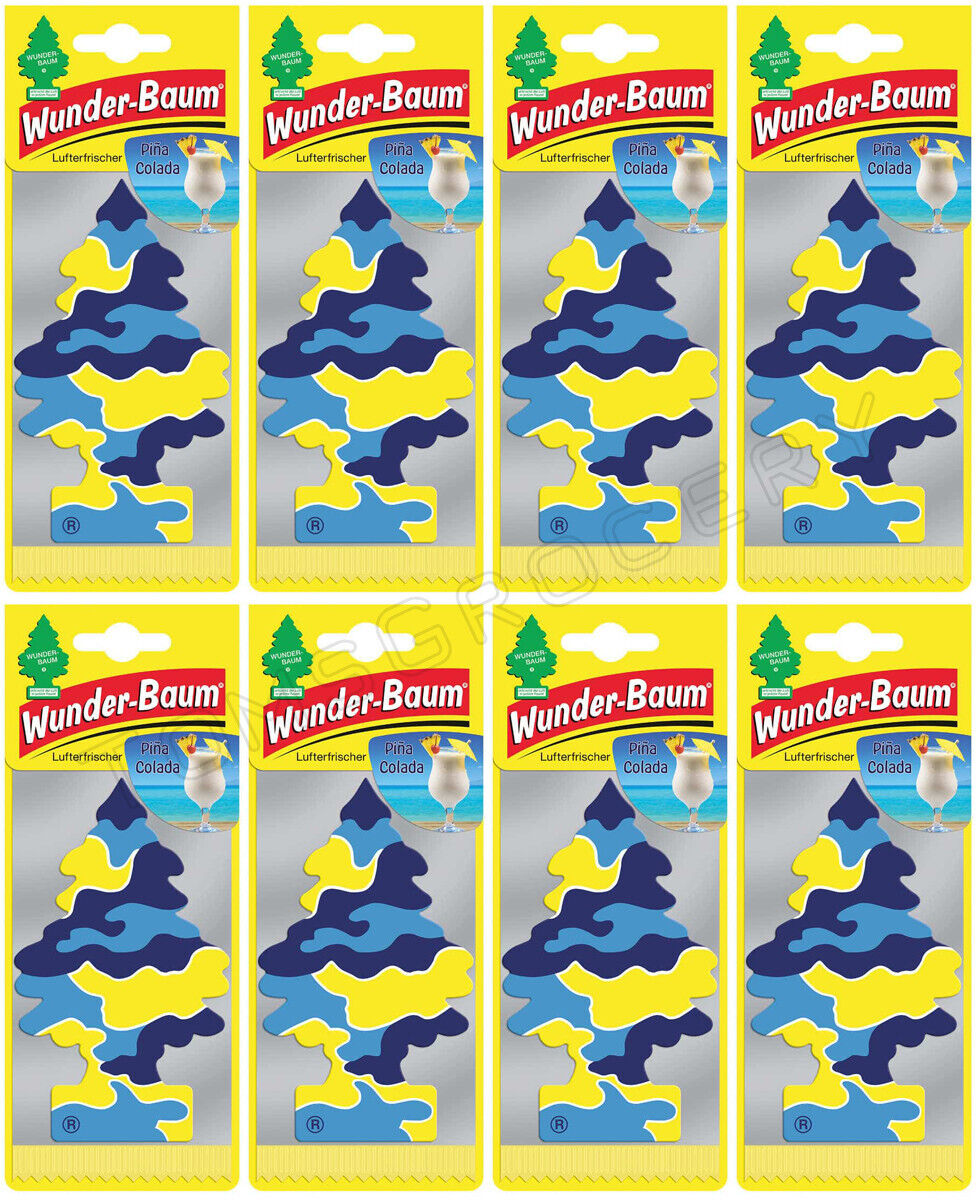 8 WUNDER BAUM PINA COLADA Car Scents Hanging Little Trees Air Freshener