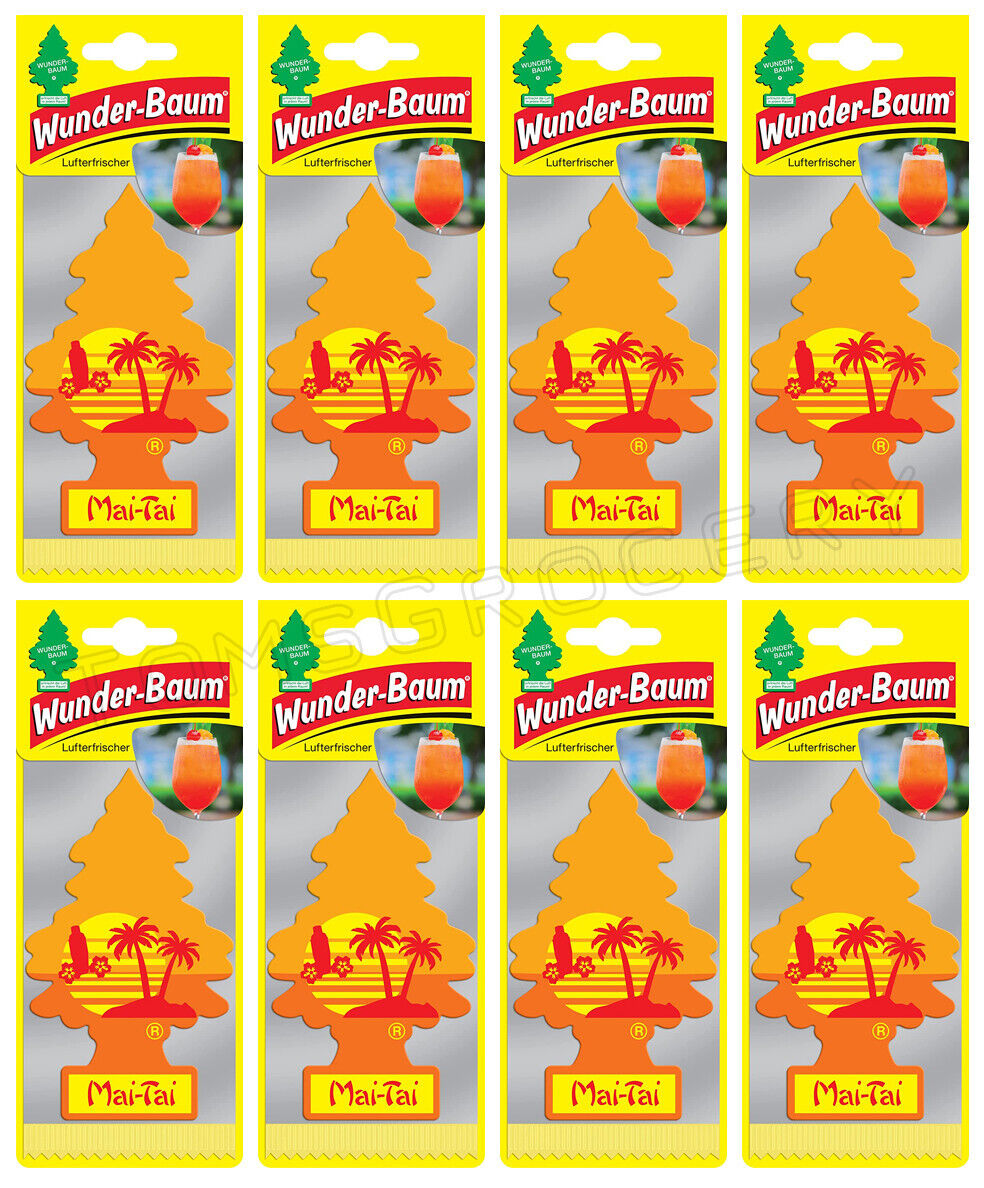 8 WUNDER BAUM MAI-TAI Car Scents Hanging Little Trees Air Freshener