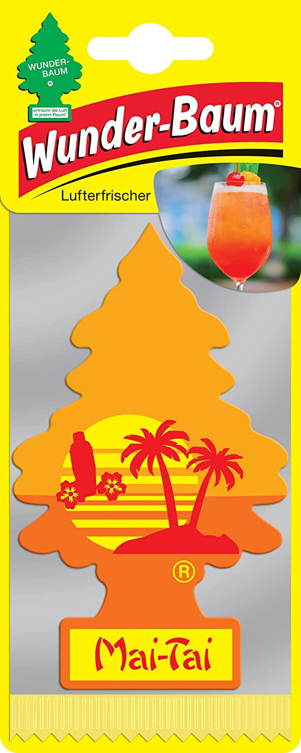 8 WUNDER BAUM MAI-TAI Car Scents Hanging Little Trees Air Freshener
