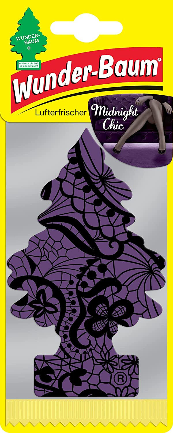 8 WUNDER BAUM MIDNIGHT CHIC Car Scents Hanging Little Trees Air Freshener