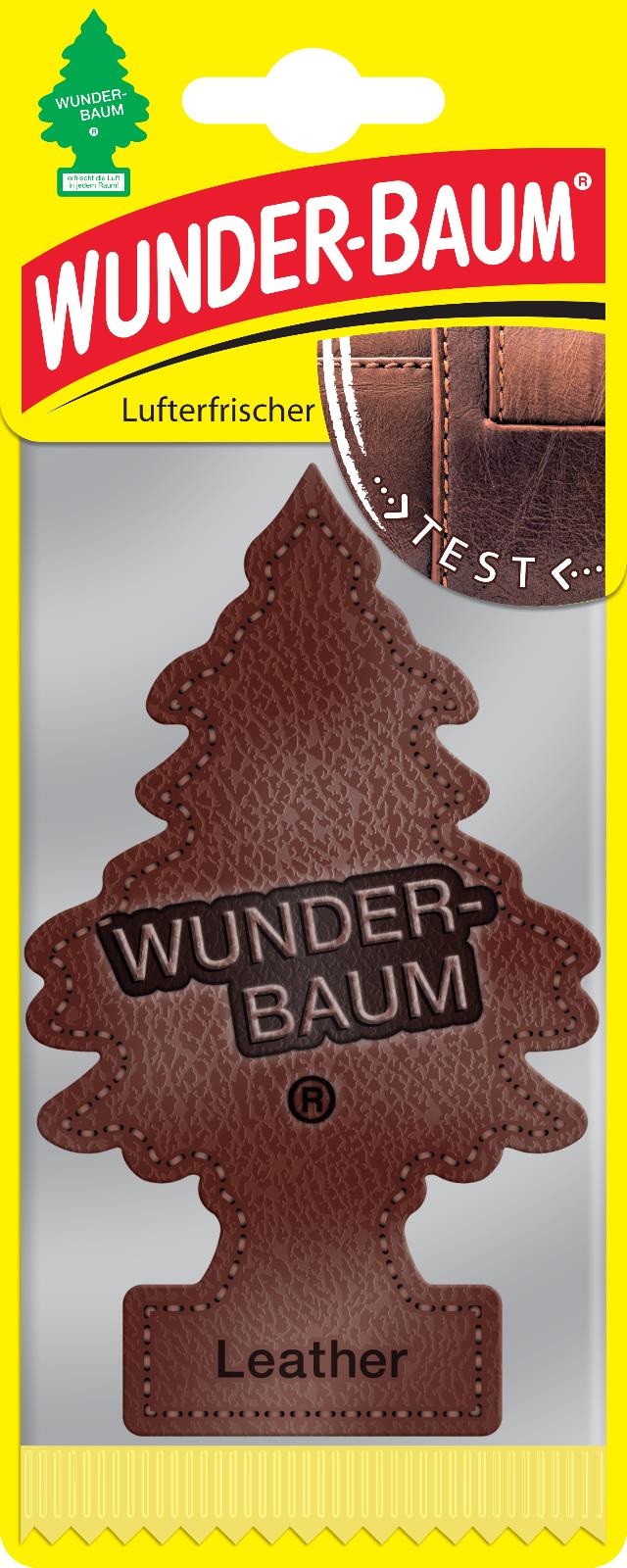 8 WUNDER BAUM LEATHER Car Scents Hanging Little Trees Air Freshener