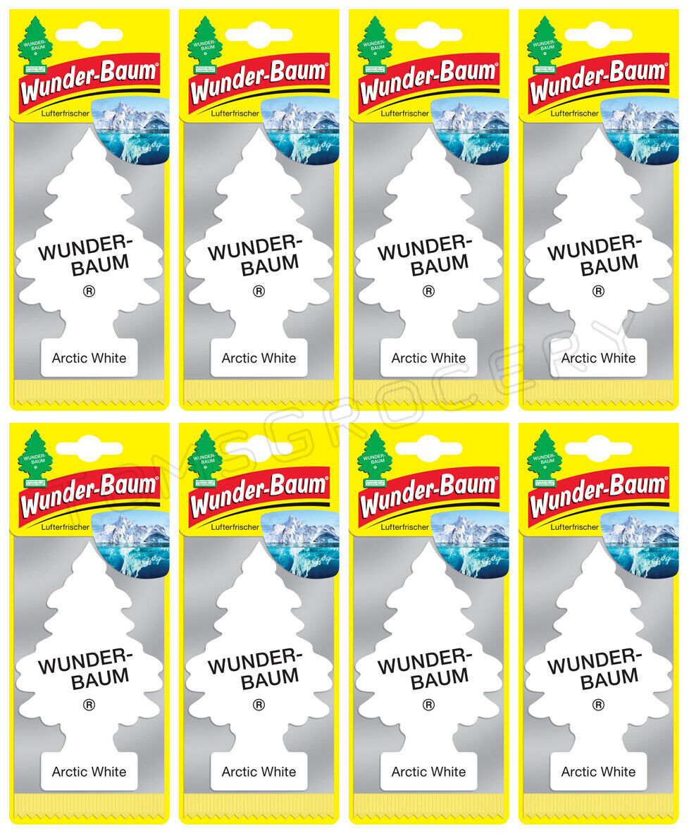 8 WUNDER BAUM ARCTIC WHITE Car Scents Hanging Little Trees Air Freshener
