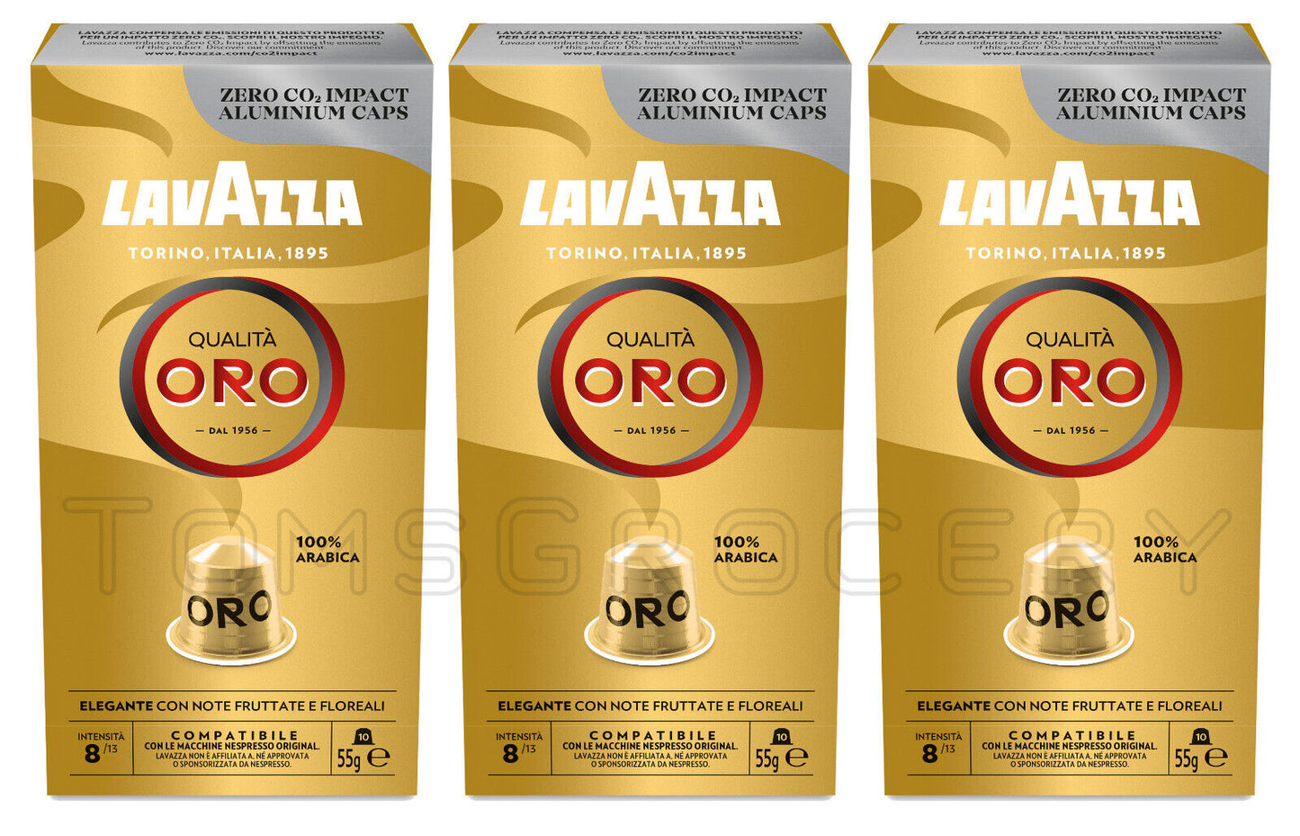 3 LAVAZZA QUALITA ORO NESPRESSO Original Italian Coffee Capsules Pods