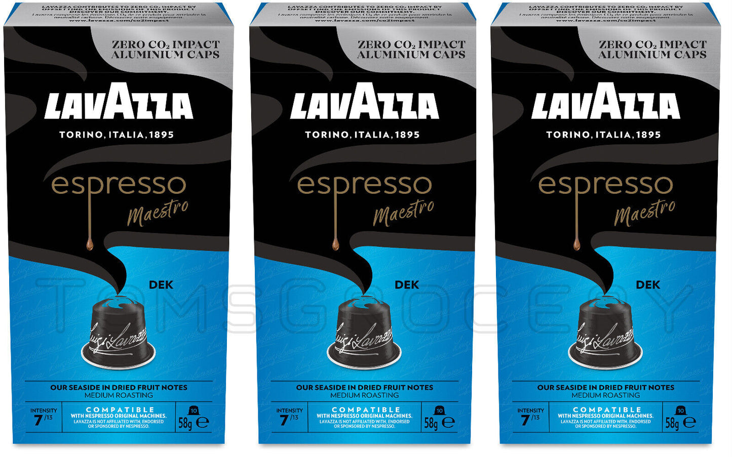 3 LAVAZZA ESPRESSO DEK NESPRESSO Original Italian Decaf Coffee Capsules Pods