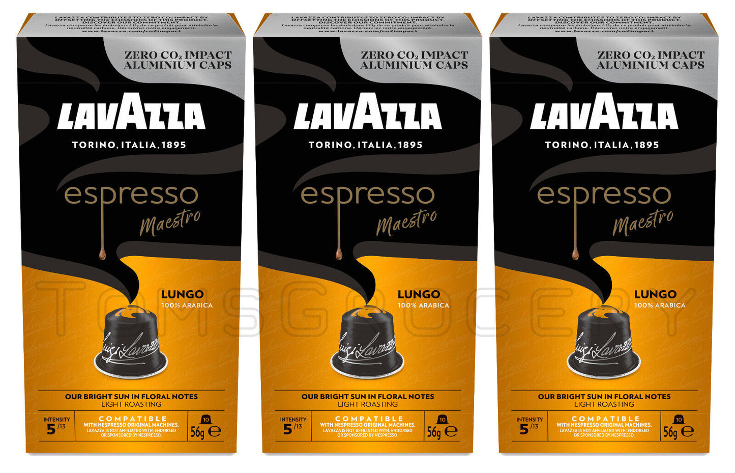 3 LAVAZZA ESPRESSO LUNGO NESPRESSO Original Italian Coffee Capsules Pods
