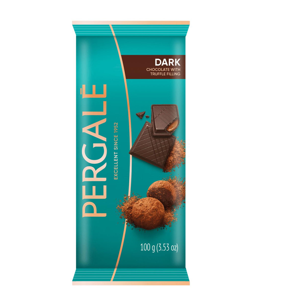 4 PERGALE DARK CHOCOLATE Bars with Truffle Filling 100g 3.5oz