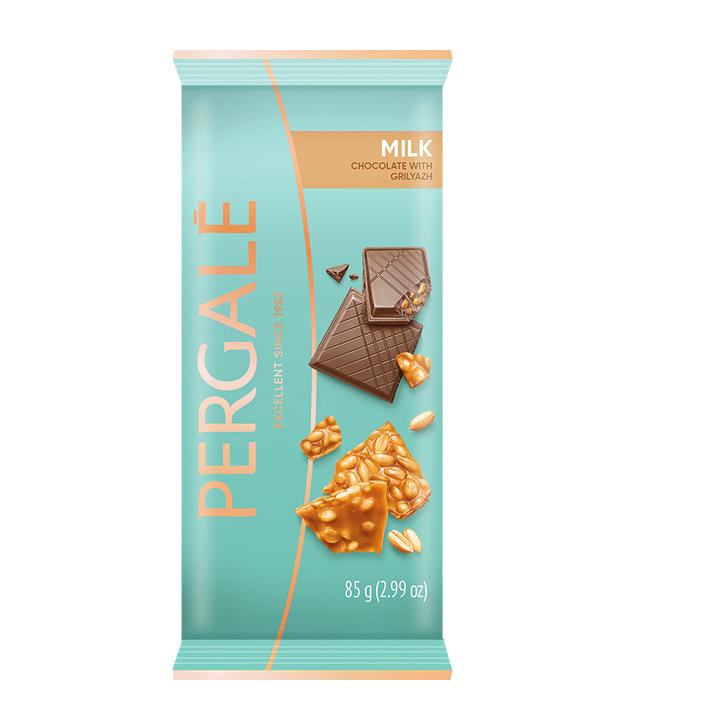 4 PERGALE Milk Chocolate Bars Grilyazh Caramel Flavor European Sweets 85g 3oz