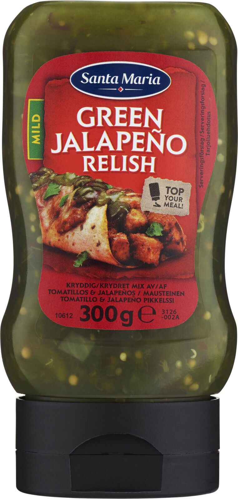 SANTA MARIA GREEN JALAPENO RELISH Topping Sauce 300g