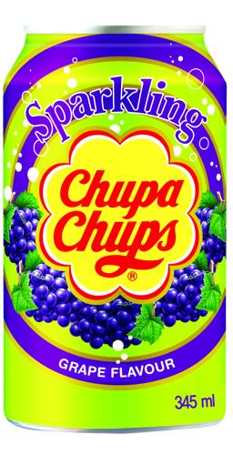 CHUPA CHUPS Grape Flavor Sparkling Drink 345ml 11.6 fl oz