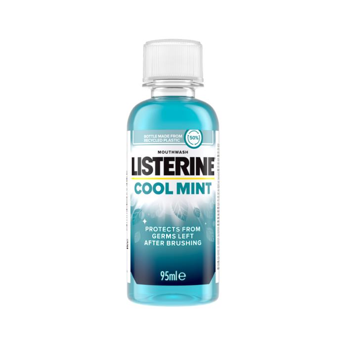 3 LISTERINE COOL MINT Daily Mouthwash Travel Size Bottle 95ml 3.2fl oz