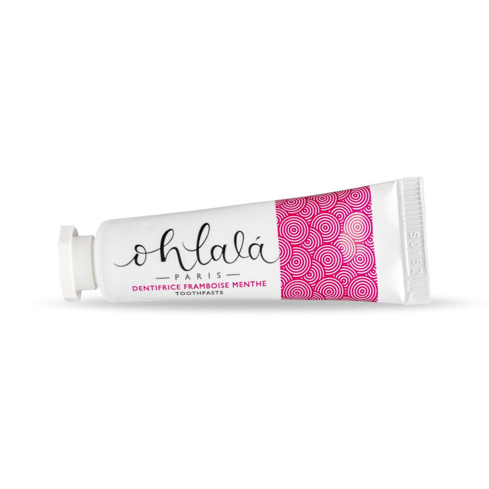 OHLALA PARIS Raspberry Mint Toothpaste Travel Size Mini Tube 15ml