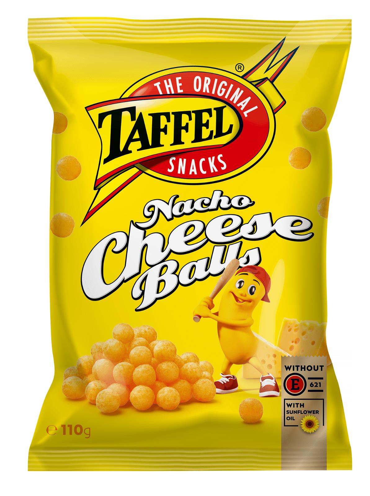 3 TAFFEL NACHO CHEESE BALLS European Snacks Chips Puffed Crisps 110g 3.8oz