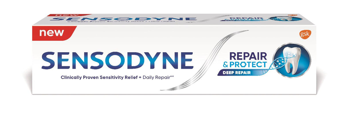 4 SENSODYNE DEEP REPAIR & PROTECT Sensitivity Protection Daily Toothpaste 75ml